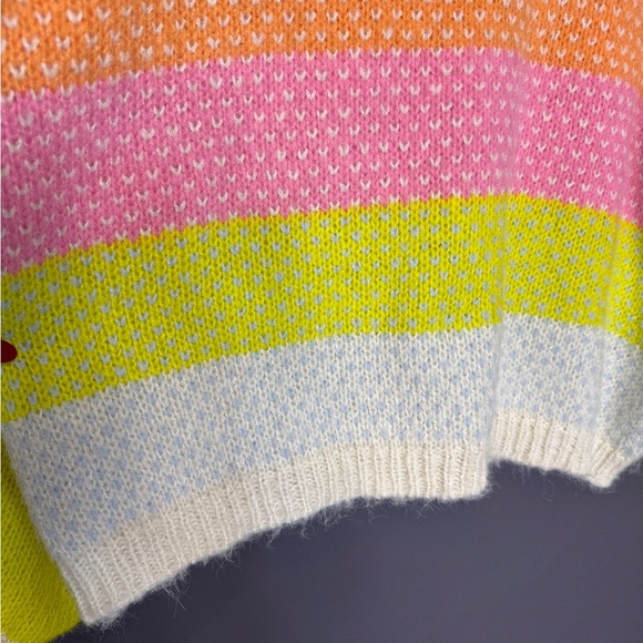 Stitch Fix. Vero moda. Cruz Rainbow stripe crewneck sweater. Size L - Picture 4 of 9